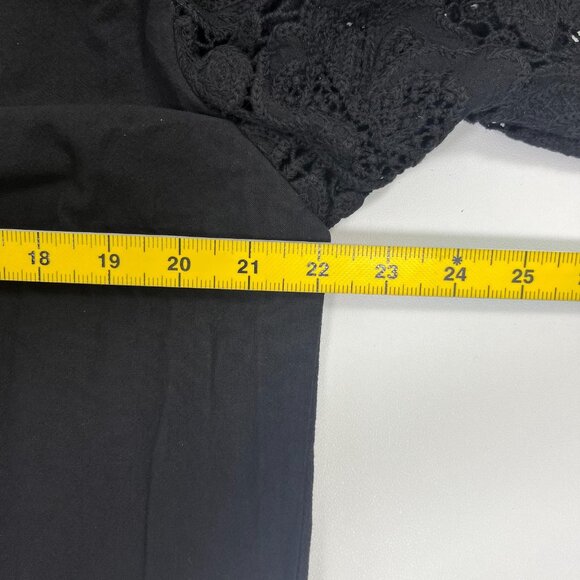 $455 NOWT See By Chloé Floral Lace Top Blouse Size 40 Deep Forest Black Cotton - Picture 10 of 12